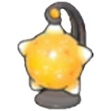 Orange meteor lamp